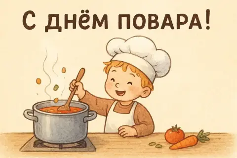 С международным днем повара — открытка ко дню повара
