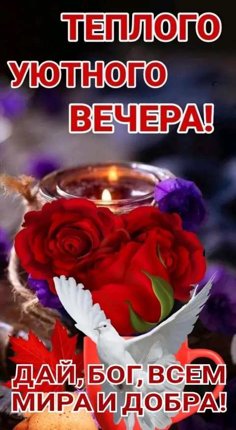 Доброго вечера — открытка добрый вечер