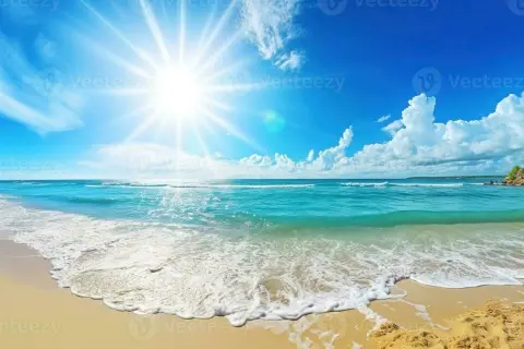 Море с солнцем — море волны пляж
