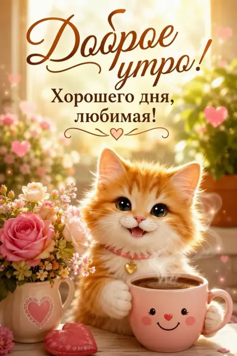 Доброе утро хорошего дня с котиками — доброе утро милые котики