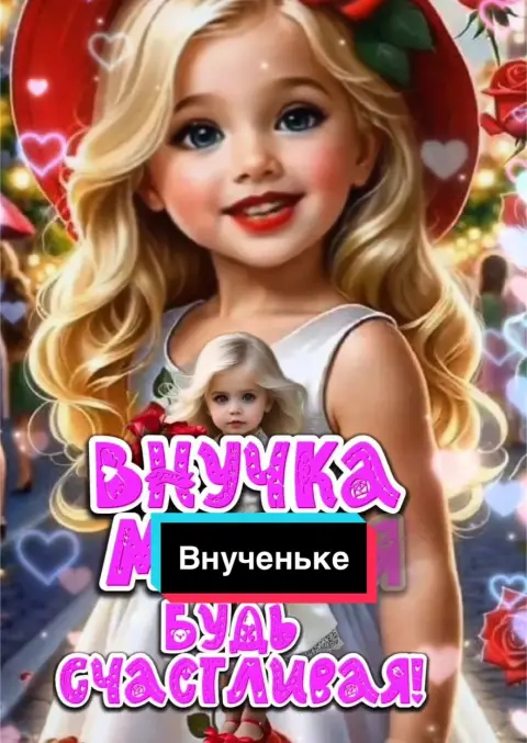 Внученька моя — открытка для внучки