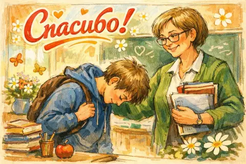 Ко дню учителя — открытка