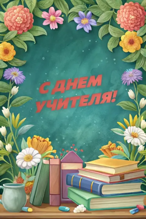 С Днем учителя открытка — день учителей