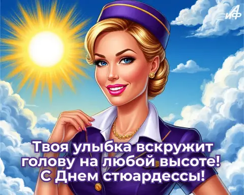 Открытка С Днем бортпроводника — день бортпроводника гражданской авиации