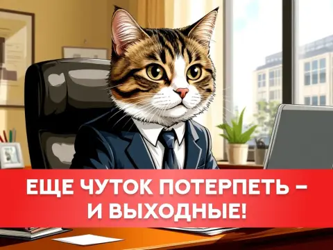 Дожили до пятницы — деловой кот в костюме