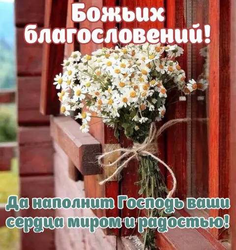 Обильных божьих благословений — божиих благословений