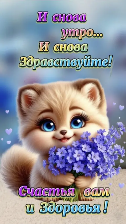 Милая открытка — добра утра